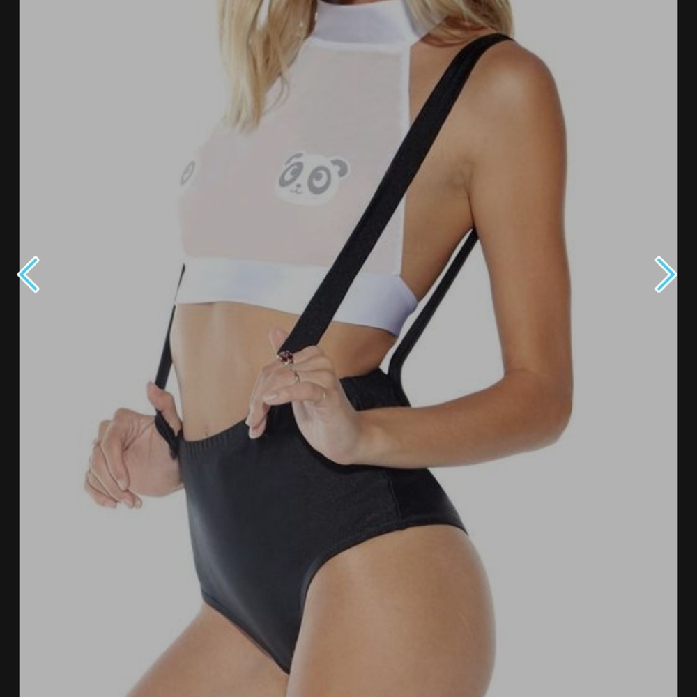 Suspender booty shorts hotpants high waisted